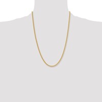 Chisel Stainless Steel Polished Yellow IP-plated 4mm Round Curb Chain, 24" view 4