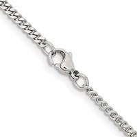 Chisel Stainless Steel Polished 3mm Curb Chain, 16" view 3