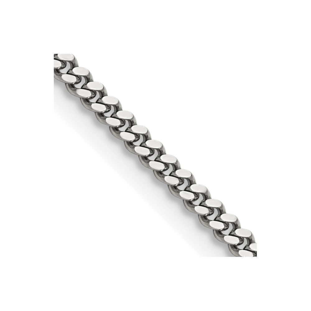 Chisel Stainless Steel Polished 3mm Curb Chain, 16"