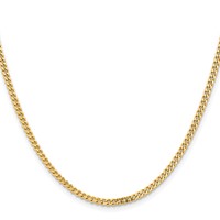 Chisel Stainless Steel Polished Yellow IP-plated 3mm Curb Chain, 18" view 2