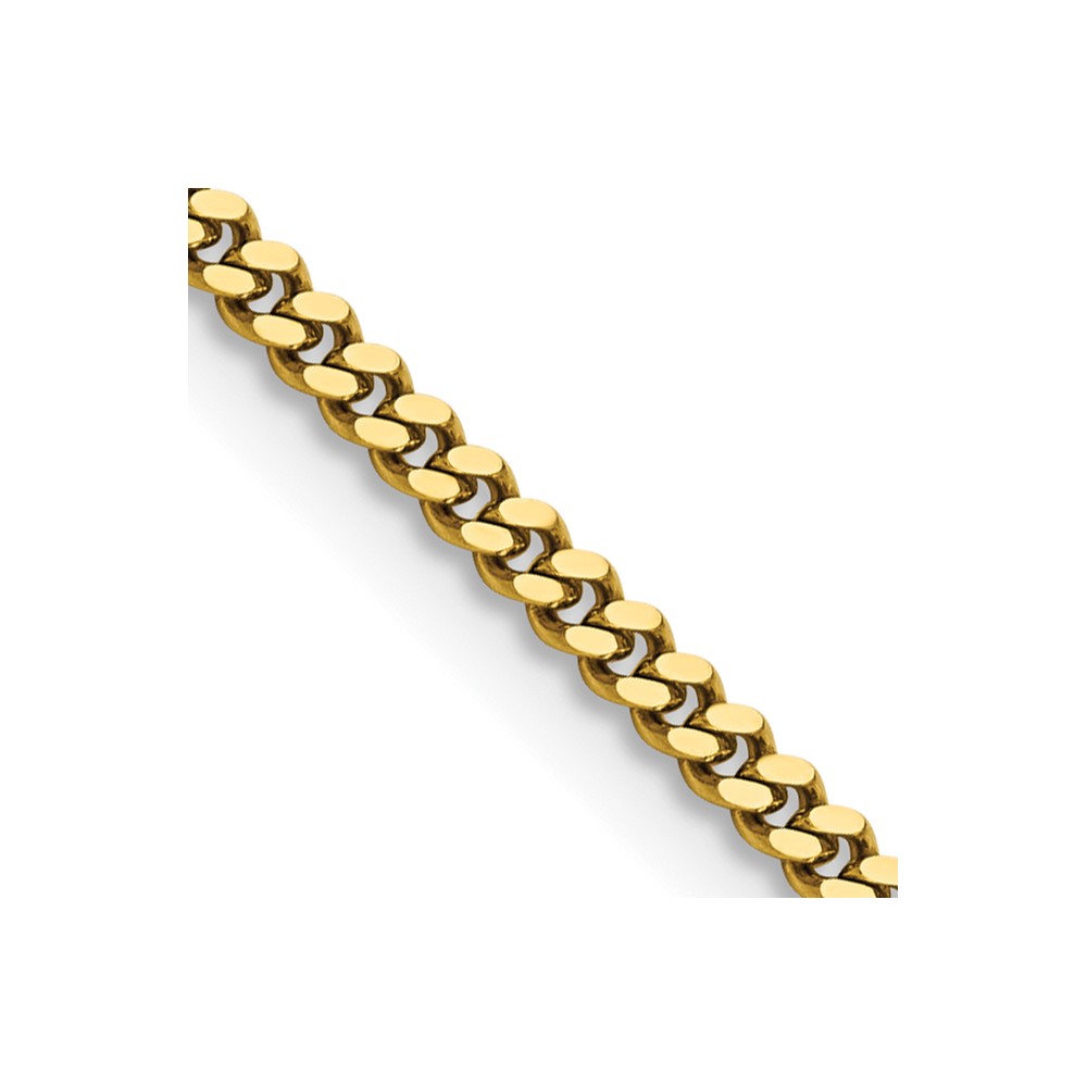 Chisel Stainless Steel Polished Yellow IP-plated 3mm Curb Chain, 18"