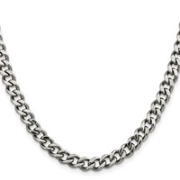 Chisel Stainless Steel Polished 6.75mm 20 Inch Curb Chain view 2