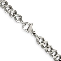 Chisel Stainless Steel Polished 6.75mm 20 Inch Curb Chain view 3