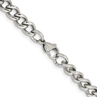 Chisel Stainless Steel Polished 7.5mm Curb Chain, 20" view 3