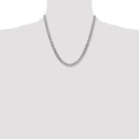 Chisel Stainless Steel Polished 7.5mm Curb Chain, 20" view 4