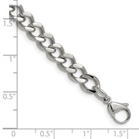 Chisel Stainless Steel Polished 7.5mm Curb Chain, 8" view 3