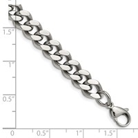 Chisel Stainless Steel Polished 9.5mm Curb Chain, 7.75" view 3