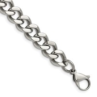 Chisel Stainless Steel Polished 11.5mm Curb Chain, 8.5" view 1