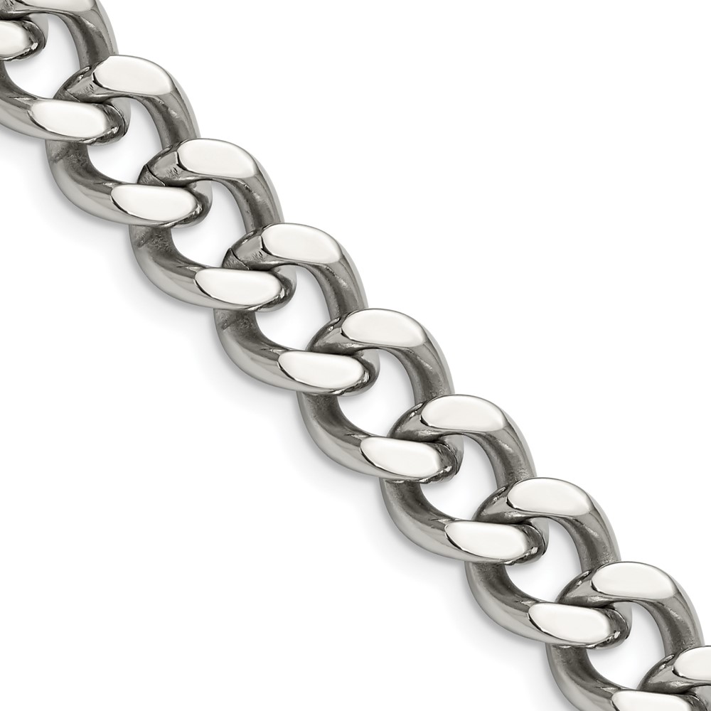 Stainless Steel Polished 11.5mm 22in Curb Chain