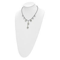 Chisel Stainless Steel Polished Hearts on a Cable Chain Necklace, 18" view 5