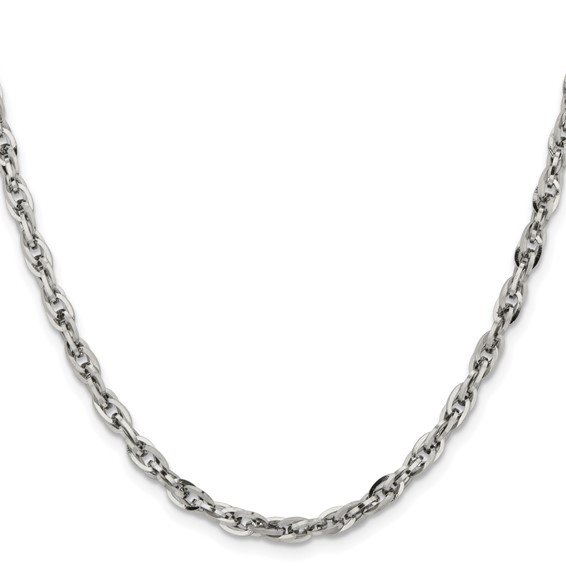 Chisel Stainless Steel Fancy Twisted Link Chain