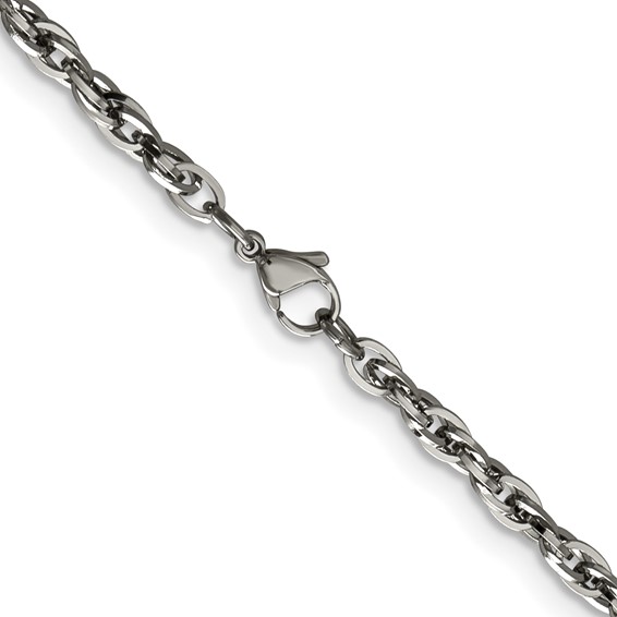 Chisel Stainless Steel Fancy Twisted Link Chain