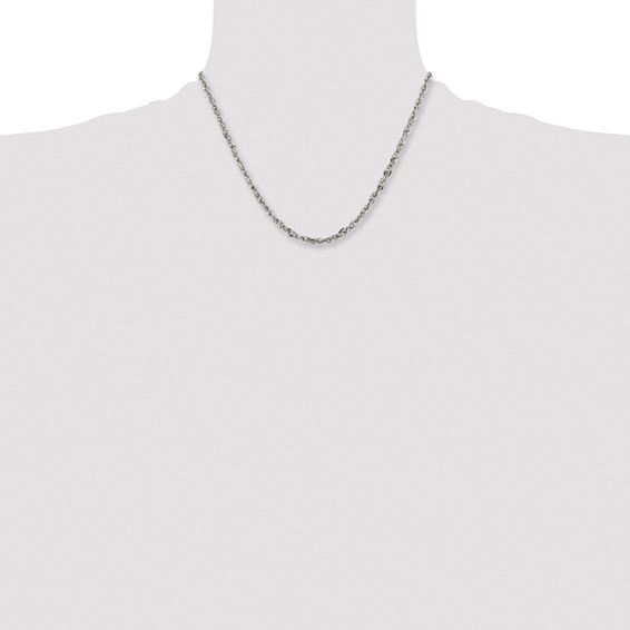 Chisel Stainless Steel Fancy Twisted Link Chain