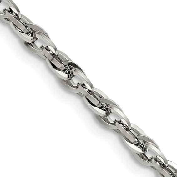 Chisel Stainless Steel Fancy Twisted Link Chain