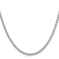Chisel Stainless Steel Polished 3mm Wheat Chain, 20" view 2