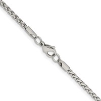 Chisel Stainless Steel Polished 3mm Wheat Chain, 20" view 3