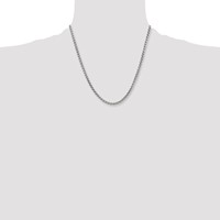 Chisel Stainless Steel Polished 4mm Wheat Chain, 20" view 4