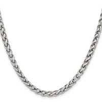 Chisel Stainless Steel Polished 5mm Wheat Chain - 20in view 2