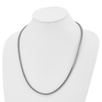 Chisel Stainless Steel Polished Franco Chain, 24" view 4