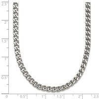 Chisel Stainless Steel Polished Franco Chain, 24" view 5