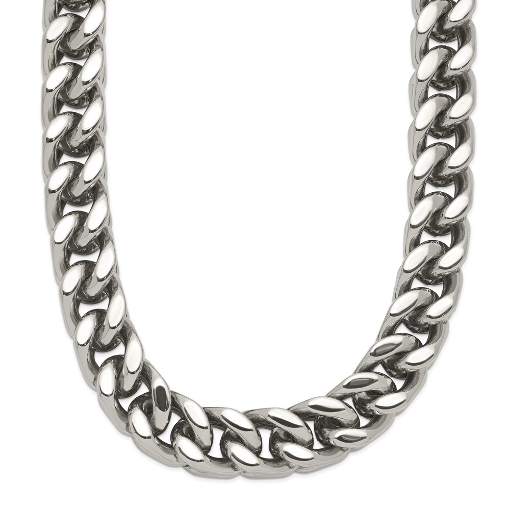Stainless Steel Heavy Wheat 24in Necklace