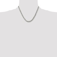 Chisel Stainless Steel Polished Wheat Chain Necklace, 18" view 4