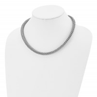 Chisel Stainless Steel Polished Fancy Link Necklace, 18" view 2