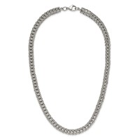 Chisel Stainless Steel Polished Fancy Link Necklace, 18" view 3