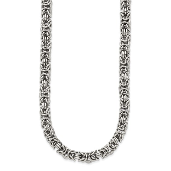 Chisel Stainless Steel Byzantine Link Chain