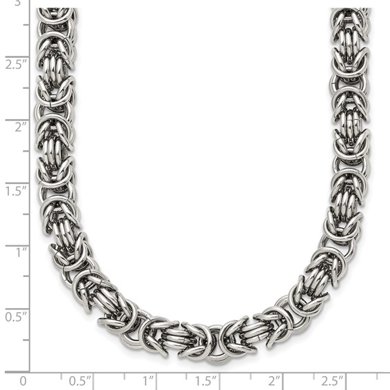 Chisel Stainless Steel Byzantine Link Chain