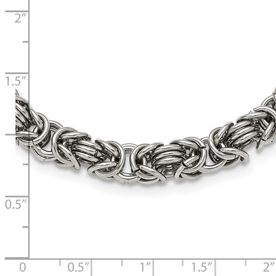Chisel Stainless Steel Byzantine Link Chain