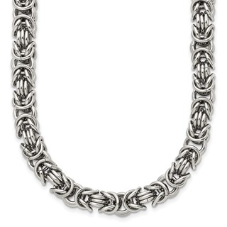 Chisel Stainless Steel Byzantine Link Chain
