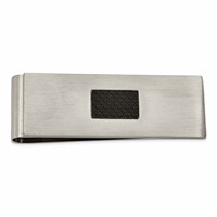 Chisel Stainless Steel Brushed Black Carbon Fiber Inlay 4-piece Key Ring, Money Clip, Cuff Link and Tie Bar Boxed Set view 5