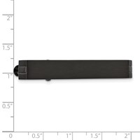 Chisel Stainless Steel Brushed Black IP-plated Tie Bar view 4