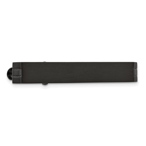 Chisel Stainless Steel Brushed Black IP-plated Tie Bar