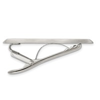 Chisel Stainless Steel Brushed Tie Bar view 3