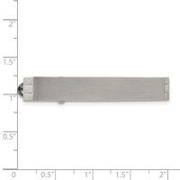 Chisel Stainless Steel Brushed Tie Bar view 4