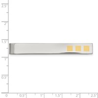 Chisel Stainless Steel Polished Yellow IP-plated Tie Bar Money Clip view 4