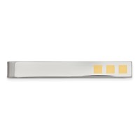 Chisel Stainless Steel Polished Yellow IP-plated Tie Bar Money Clip view 1