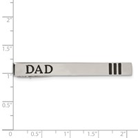 Chisel Stainless Steel Polished Enameled Dad Tie Bar view 4