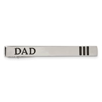 Chisel Stainless Steel Polished Enameled Dad Tie Bar view 1