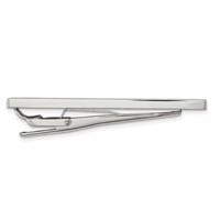 Chisel Stainless Steel Brushed Black Rubber Tie Bar view 3