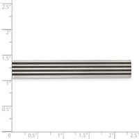Chisel Stainless Steel Brushed Black Rubber Tie Bar view 4