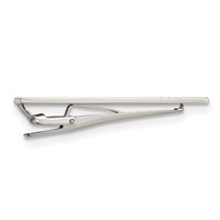 Chisel Stainless Steel Polished with CZ Tie Bar view 2