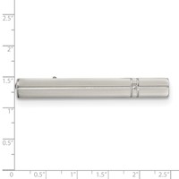 Chisel Stainless Steel Polished with CZ Tie Bar view 3