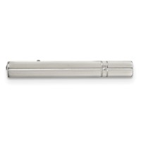 Chisel Stainless Steel Polished with CZ Tie Bar view 1