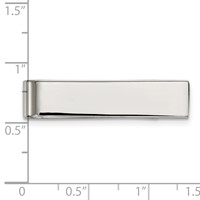Chisel Stainless Steel Polished Tie Bar Money Clip view 3