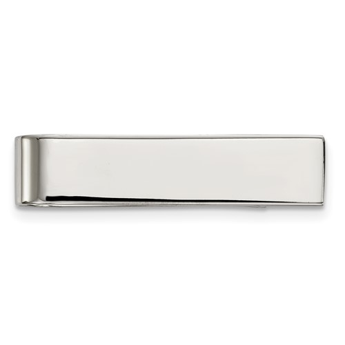 Chisel Stainless Steel Polished Tie Bar Money Clip