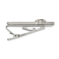 Chisel Stainless Steel Brushed with Tiger's Eye Tie Bar view 2