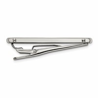 Chisel Stainless Steel Brushed and Polished Tie Bar view 2